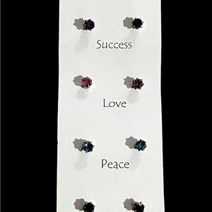 Elegant Multi-Color Stud Earring Set